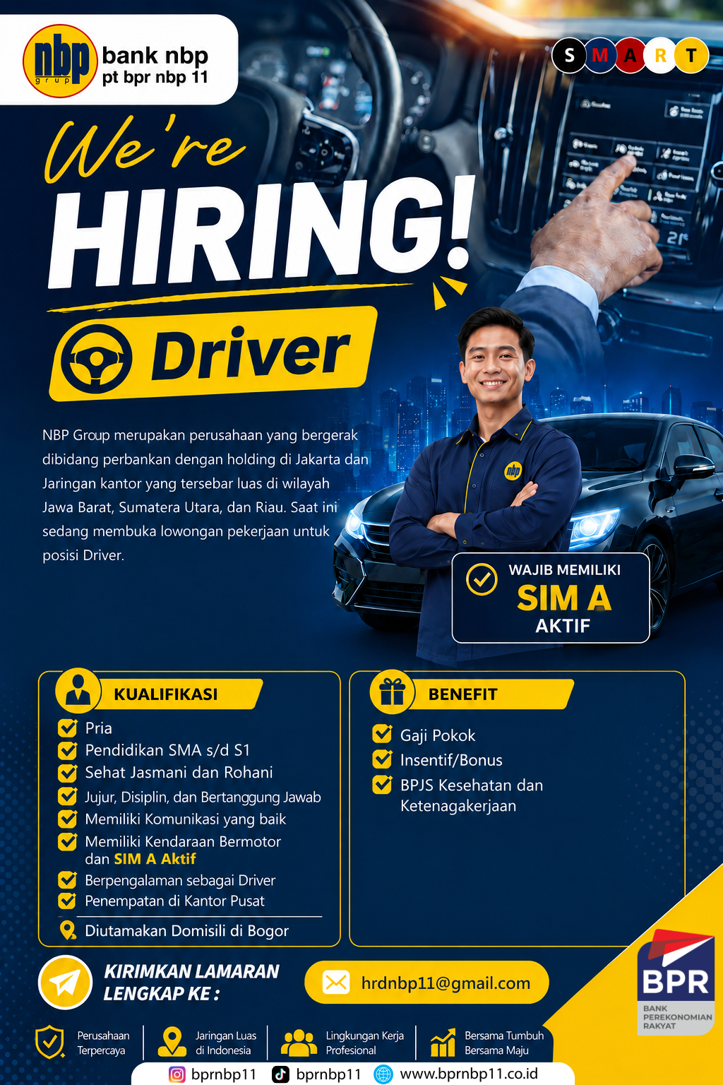 Poster Lowongan Pekerjaan BPR NBP 11 Driver